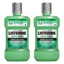 Kit 2 und Antisséptico Bucal Listerine Menta Verde Zero 500ml