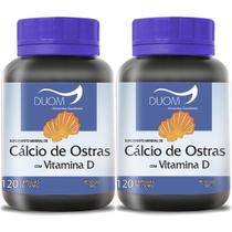 Kit 2 Und Cálcio de Ostras Vitamina D 120cps 750mg Duom