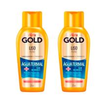 Kit 2 Und Condicionador Niely Gold Liso Pleno Água Termal 175ml