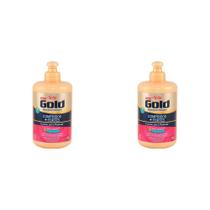 Kit 2 Und Creme Para Pentear Gold Compridos Mais Fortes 250g - Niely Gold