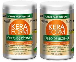 Kit 2 Und Creme Para Pentear Óleo de Rícino 1kg