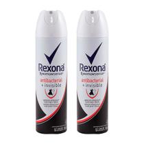 Kit 2 Und Desodorante Aerosol Rexona Antibacterial + Invisible 90g