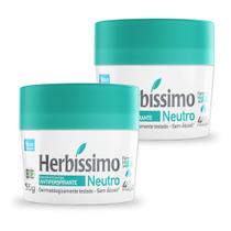Kit 2 und Desodorante Creme Herbíssimo Sem Perfume 55g