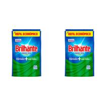 Kit 2 Und Detergente Brilhante Líquido Refil Higiene Total 900ml