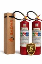 KIt 2 UND Extintor de Incêndio ABC 6 Kg Validade 5 Anos 4A 40BC, com Suporte e Placa de Sinalização Fotoluminescente KIt 2 UND Extintor de Incêndio ABC 6 Kg Validade 5 Anos 4A 40BC, com Suporte e Placa de Sinalização Fotoluminescente