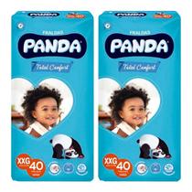 Kit 2 und Fralda Infantil Panda Hiper Tamanho XXG 40 und