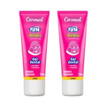 Kit 2 und Gel Dental Carmed Fini Beijos 70g