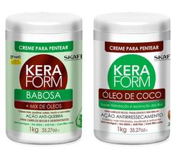 Kit 2 Und Keraform Babosa mix de Oleo + Oleo de coco 1kg