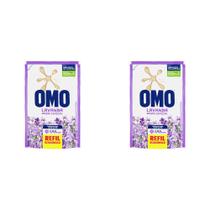 Kit 2 Und Lava Roupas Líquido Omo Lavanda Sachê Refil Econômico 900ml