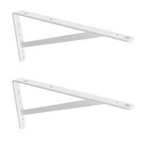 Kit 2 Und Mão Francesa Reforçada 50Cm Branca Multivisão Kit 2 Und Mão Francesa Reforçada 50Cm Branca Multivisão