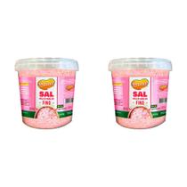 Kit 2 Und Sal Marinar Rosa Fino Himalaia 500g