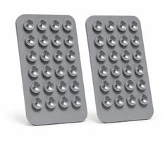 Kit 2 Und Suporte Ventosa Adesiva para Celulares Adere Qualquer Superfície Lisa cor CINZA