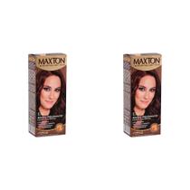 Kit 2 Und Tintura Maxton 5.74 Chocolate Intenso Acobreado 50g