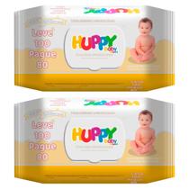 Kit 2 und Toalha Umedecida Huppy Baby 100 und