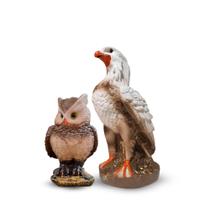 Kit 2 Unds Águia Gavião e Coruja Espanta Pombos Maritaca Gesso 36 cm - AVB DECOR Kit 2 Unds Águia Gavião e Coruja Espanta Pombos Maritaca Gesso 36 cm - AVB DECOR