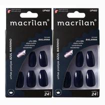 Kit 2 Unhas Postiças Bailarina Azul Marinho UP402 - Macrilan Kit 2 Unhas Postiças Bailarina Azul Marinho UP402 - Macrilan