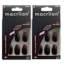Kit 2 Unhas Postiças Bailarina Cacau UP404 - Macrilan Kit 2 Unhas Postiças Bailarina Cacau UP404 - Macrilan
