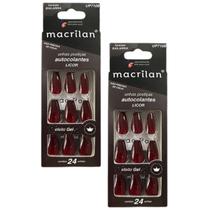 Kit 2 Unhas Postiças Bailarina Médio Licor UP710B - Macrilan Kit 2 Unhas Postiças Bailarina Médio Licor UP710B - Macrilan