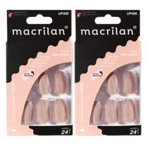 Kit 2 Unhas Postiças Bailarina Nude UP406 - Macrilan Kit 2 Unhas Postiças Bailarina Nude UP406 - Macrilan
