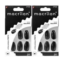 Kit 2 Unhas Postiças Bailarina Preto UP408 - Macrilan Kit 2 Unhas Postiças Bailarina Preto UP408 - Macrilan