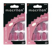 Kit 2 Unhas Postiças Bailarina Rose UP407 - Macrilan Kit 2 Unhas Postiças Bailarina Rose UP407 - Macrilan