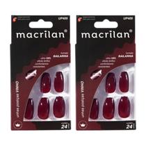 Kit 2 Unhas Postiças Bailarina Vinho UP405 - Macrilan Kit 2 Unhas Postiças Bailarina Vinho UP405 - Macrilan