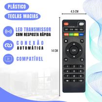Kit 2 Uni Controle Remoto Para Tv Botões Inteligentes Box e Pilha Kit 2 Uni Controle Remoto Para Tv Botões Inteligentes Box e Pilha