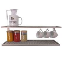 KIT 2 Uni Prateleira Strassis Design SD-3020 Metal Champanhe