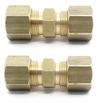 Kit 2 União Compressão Porca Anilha 1/4a X 1/4a Tubo Cobre Kit 2 União Compressão Porca Anilha 1/4a X 1/4a Tubo Cobre