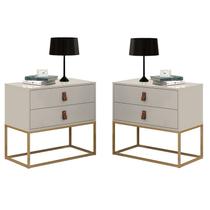 Kit 2 Unic 60cm Off/Dourado Elegância Em Seu Quarto Kit 2 Unic 60cm Off/Dourado Elegância Em Seu Quarto