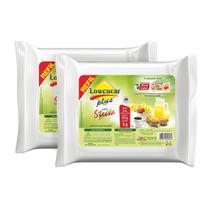 Kit 2 unid Adoçante com Stevia em Pó 1kg Lowçucar Plus