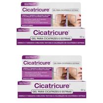 Kit 2 unid cicatricure gel 60g estrias e cicatrizes Kit 2 unid cicatricure gel 60g estrias e cicatrizes