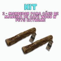 Kit 2 Unid Mordedor para Cães de Café Wood N' Pets Extreme
