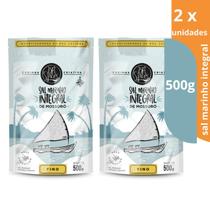 kit 2 unid Sal Marinho de Mossoró Integral Fino Br Spices Pouch 500G cada kit 2 unid Sal Marinho de Mossoró Integral Fino Br Spices Pouch 500G cada