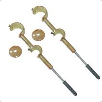 Kit 2 Unid Suporte Varão Comum Duplo Parede 19/28mm Dourado Kit 2 Unid Suporte Varão Comum Duplo Parede 19/28mm Dourado