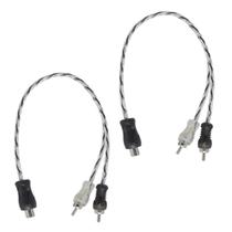Kit 2 unidade Cabo RCA Y 2M/1F Ouro Blindado Preto Injetado Plug Metal Instalação Som Automotivo Módulo Amplificador 4mm Kit 2 unidade Cabo RCA Y 2M/1F Ouro Blindado Preto Injetado Plug Metal Instalação Som Automotivo Módulo Amplificador 4mm