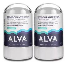 Kit 2 unidade desodorante Alva 60g Sem Aluminio, 24h com Perfume