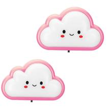 Kit 2 Unidades Abajur De Tomada Infantil Led Mini Nuvem Kit 2 Unidades Abajur De Tomada Infantil Led Mini Nuvem