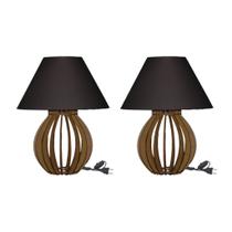 Kit 2 unidades Abajur La Finesse Cupula - Luminária Para Decoração Quarto e Sala Kit 2 unidades Abajur La Finesse Cupula - Luminária Para Decoração Quarto e Sala