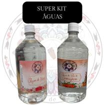 Kit 2 Unidades - Água de Flor de Laranjeira, 1 Água de Rosas 1L Kit 2 Unidades - Água de Flor de Laranjeira, 1 Água de Rosas 1L