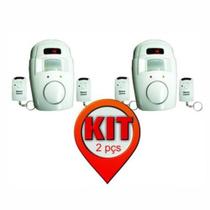 Kit 2 Unidades - Alarme Com Sensor De Presença Sem Fio Acompanha 2 Controles