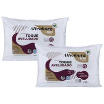 Kit 2 Unidades, Altenburg Travesseiro Toque Aveludado, 48 x 68 cm, Extra Macio, Edição Comemorativa 100 Anos, Branco