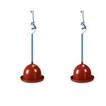 Kit 2 unidades Bebedouro Frango Aves Galinha Pendular Automatico