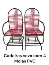 Kit 2 unidades cadeira da vovo 4 molas pvc espaguete
