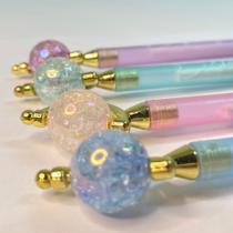 Kit 2 unidades canetas de gel bola de cristal divertidas