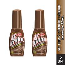 Kit 2 unidades Cera Líquida Para Sapato Q Brilho Marrom 60ml Kit 2 unidades Cera Líquida Para Sapato Q Brilho Marrom 60ml