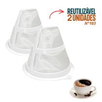 Kit 2 Unidades Coador Filtro Refil Reutilizavel para Cafe 103 Injetemp Kit 2 Unidades Coador Filtro Refil Reutilizavel para Cafe 103 Injetemp