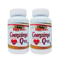 Kit 2 Unidades Coenzima Q10 COQ 10 Ubiquinona + Vitamina E - 60 Capsulas - Rei Terra Kit 2 Unidades Coenzima Q10 COQ 10 Ubiquinona + Vitamina E - 60 Capsulas - Rei Terra
