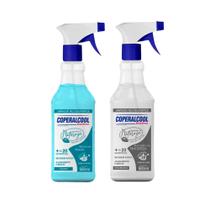 Kit 2 Unidades Coperalcool Chá Branco, Oceano 500ml. Limpador Multissuperfícies Limpeza, Aromaterapia.