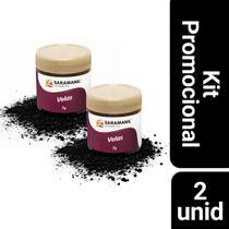 Kit 2 unidades Corante em pó Saramanil 7g Preto